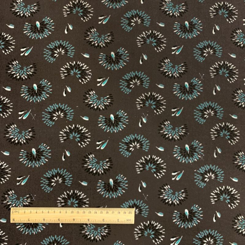 Printed Viscose ROAMI Cocoa / Nile